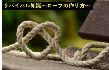 【サバイバル知識】現場の自然素材からロープを作る方法とロープを作れる素材を紹介