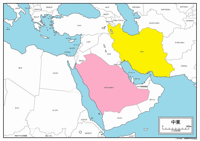 iran-saudi-arabia-map